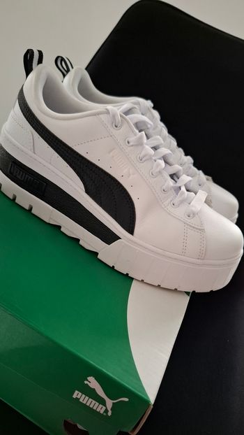 Baskets compensées femme noir blanc puma mode tendance 40.5