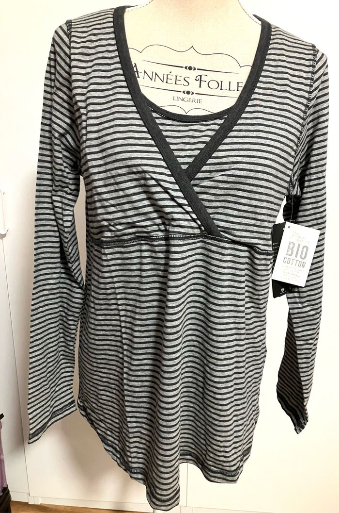 Tee shirt allaitement en coton bio neuf 46 / 48