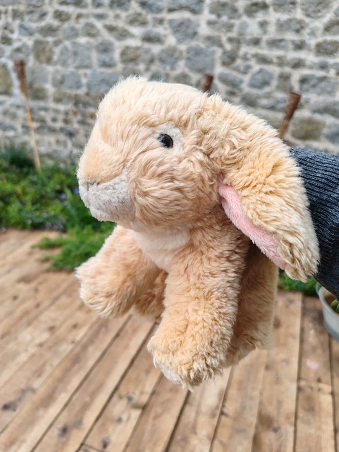 Peluche lapin beige nature planet - photo numéro 8