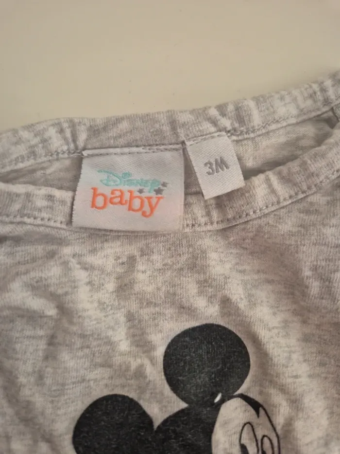T-shirt à manches longues mickey 3 mois - photo numéro 2
