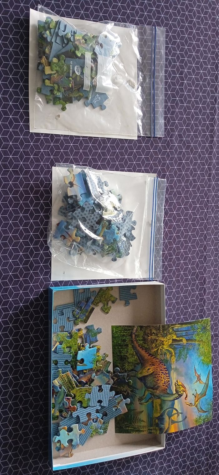 Lot 3 puzzles 49 pièces dinosaure - photo numéro 3