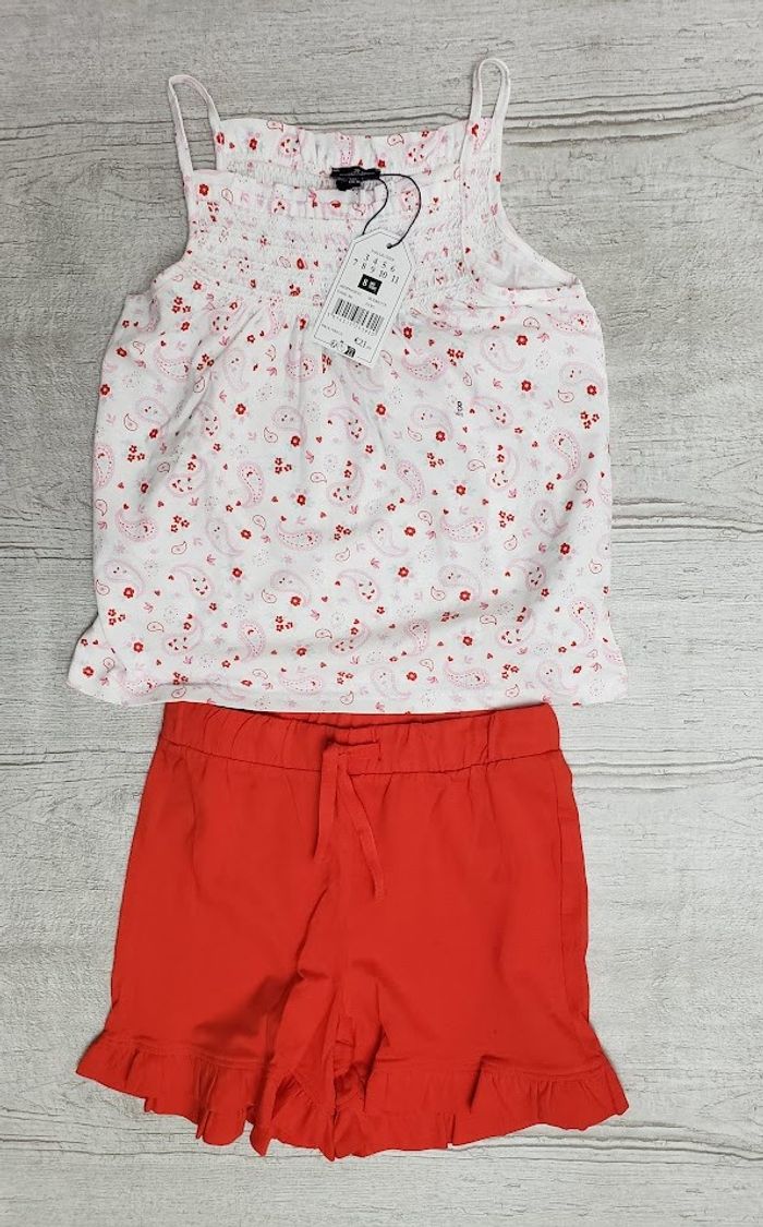 Ensemble Sergent major  fille 8 ans rouge kuebette