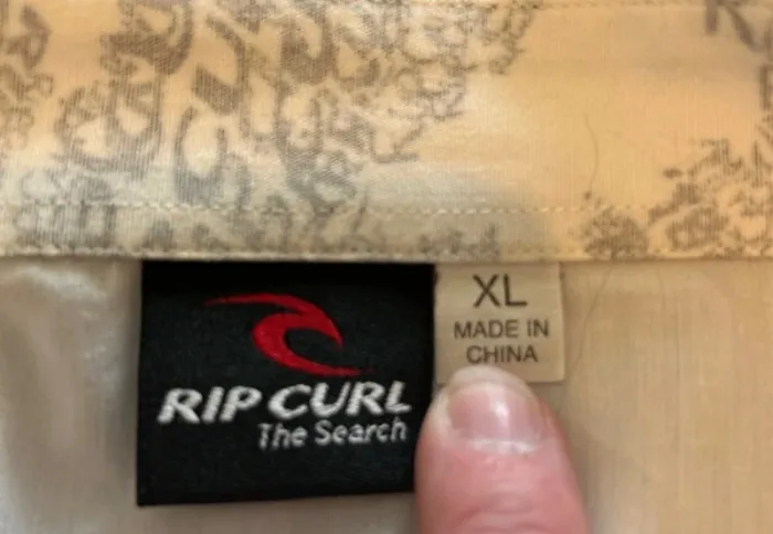 Chemise rip curl broderie squelette dos taille xl - photo numéro 3
