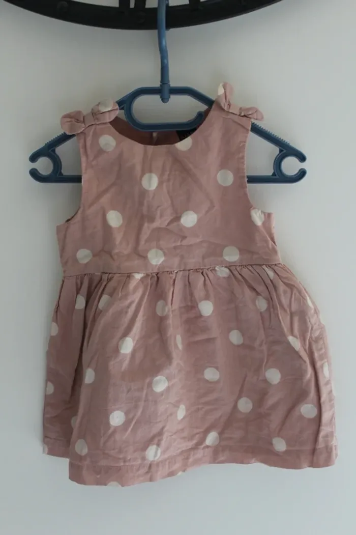 petite robe vieux rose a pois