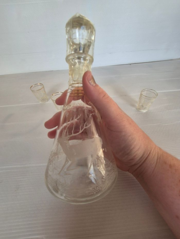 Service à liqueur motif cerf et biche - photo numéro 3