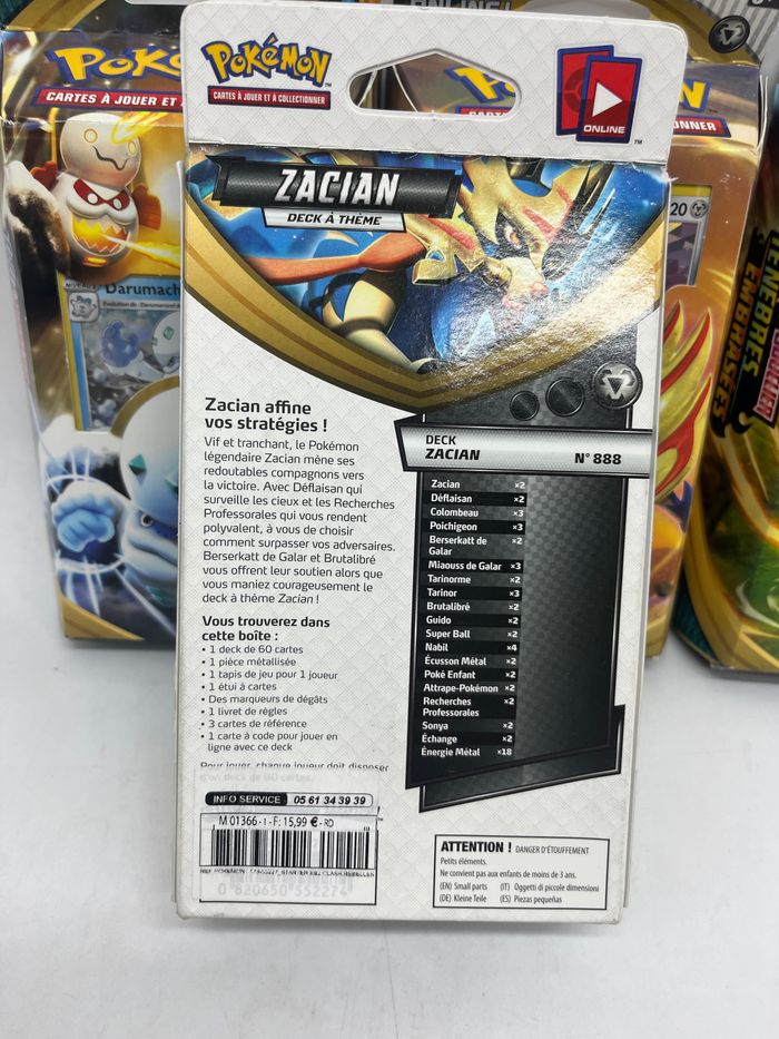 Lot de 4 deck Pokémon neuf avec 60 cartes chacun Épée et bouclier tenebre embrassées clash des rebelles EB02 et EB03 Neuf - photo numéro 5
