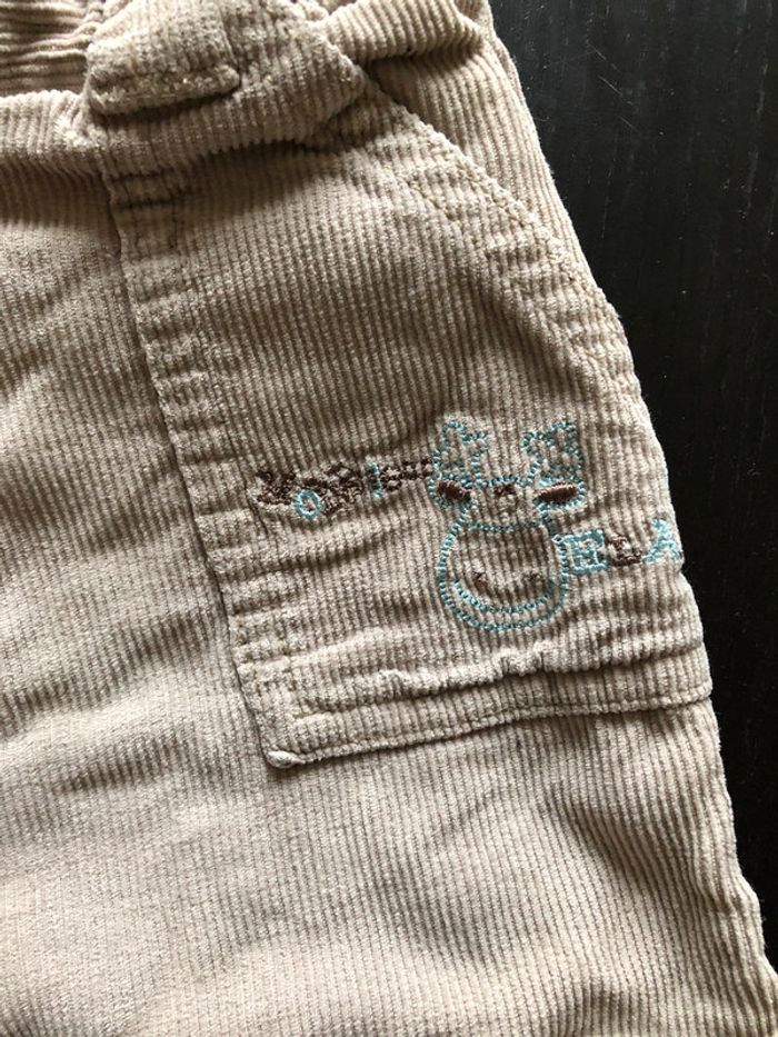Pantalon beige velours 12M - photo numéro 2