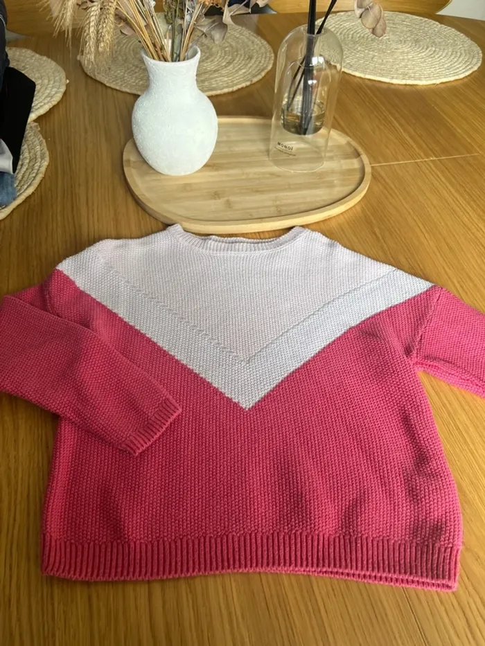 Pull trois couleurs printanier Okaïdi 6 ans