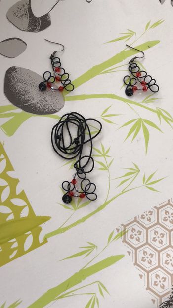 Parure collier + boucles d’oreilles