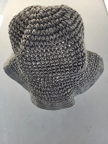 Chapeau cloche tressé noir T.57