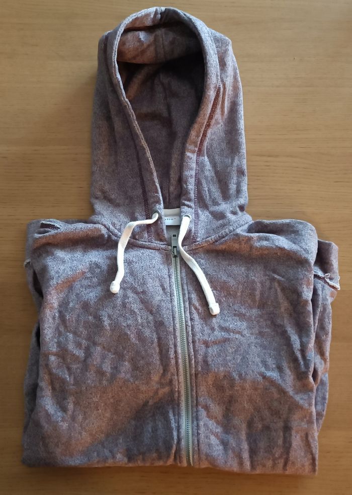 Veste gilet sweat zippé Celio bordeaux style vintage taille M homme - photo numéro 2