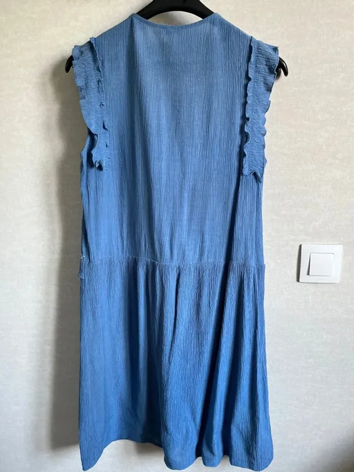 Robe Kilibbi bleue effet frippé - photo numéro 3