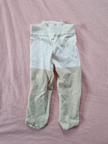 Collants bébé fille blanc doré naissance