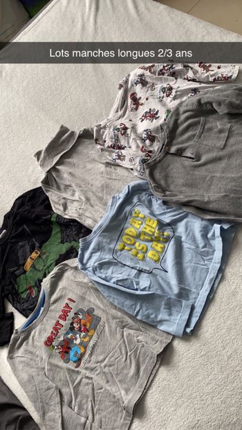 Lot tee-shirts manches longues