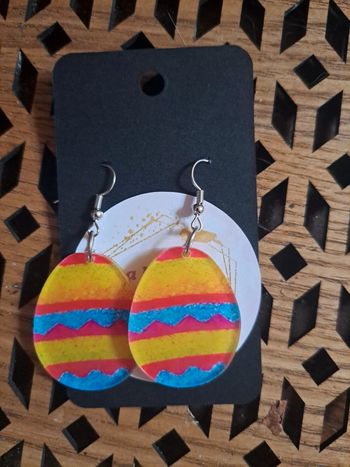 Boucles d'oreilles œufs de pâques