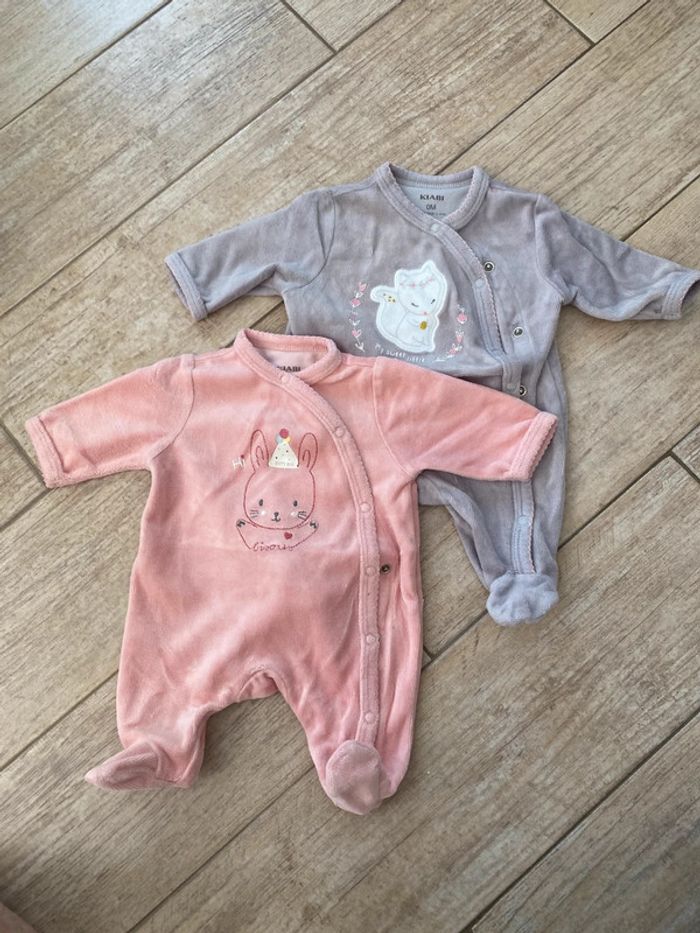 Lot x2 dors-bien gris et rose 0M Kiabi