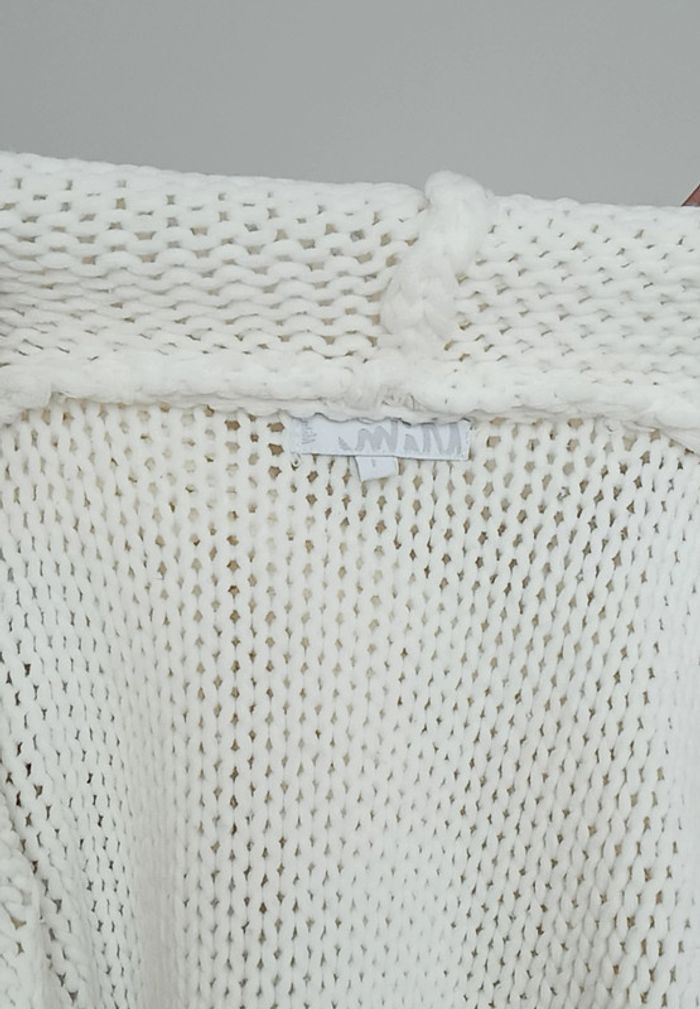 Gros gilet blanc frangé - photo numéro 9