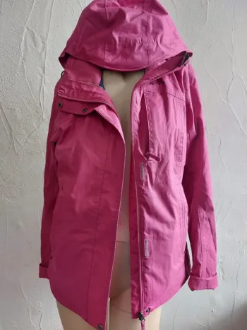 Veste imperméable rose avec capuche Quechua Taille XS