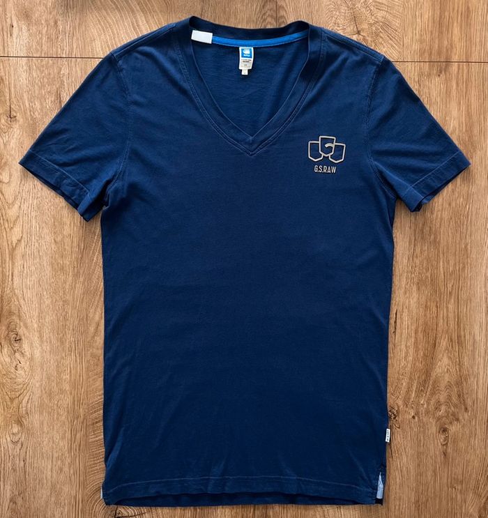 T.shirt bleu marine G-Star Raw pour homme, taille M - photo numéro 2