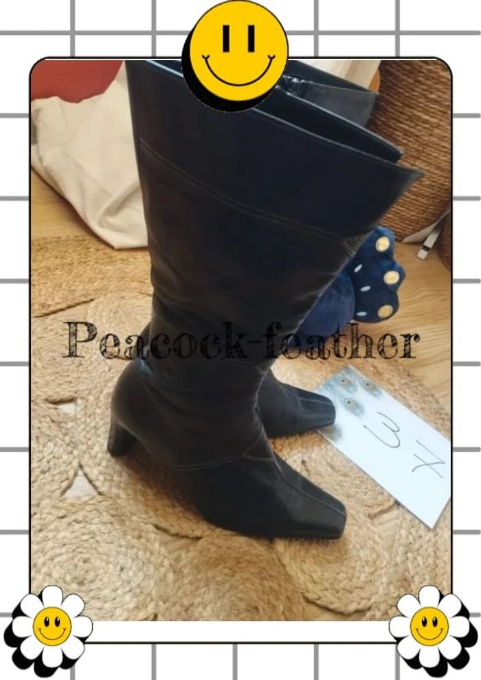 Bottes noires talons 37 - photo numéro 8