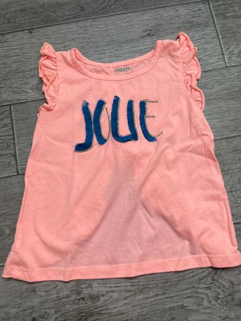 Tshirt corail ouverture dos Liberto 36 mois