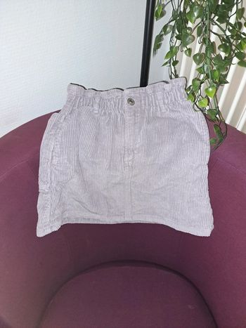 Jupe fille zara lilas mauve parme velours corduroy hiver 9 ans