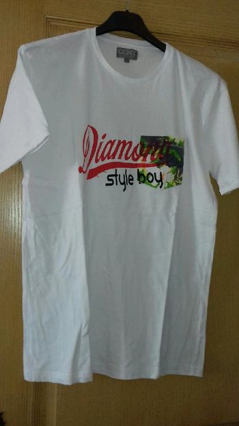 Tee shirt homme NEUF jamais porté avec poche estival tropical devant taille L