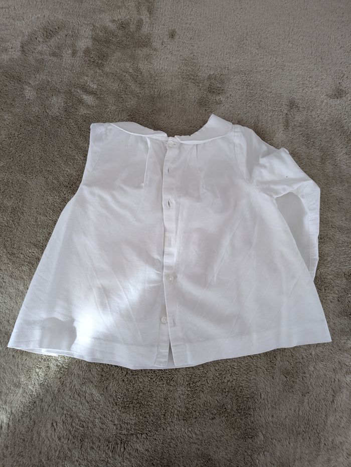 Blouse Blanche Col Claudine - photo numéro 3