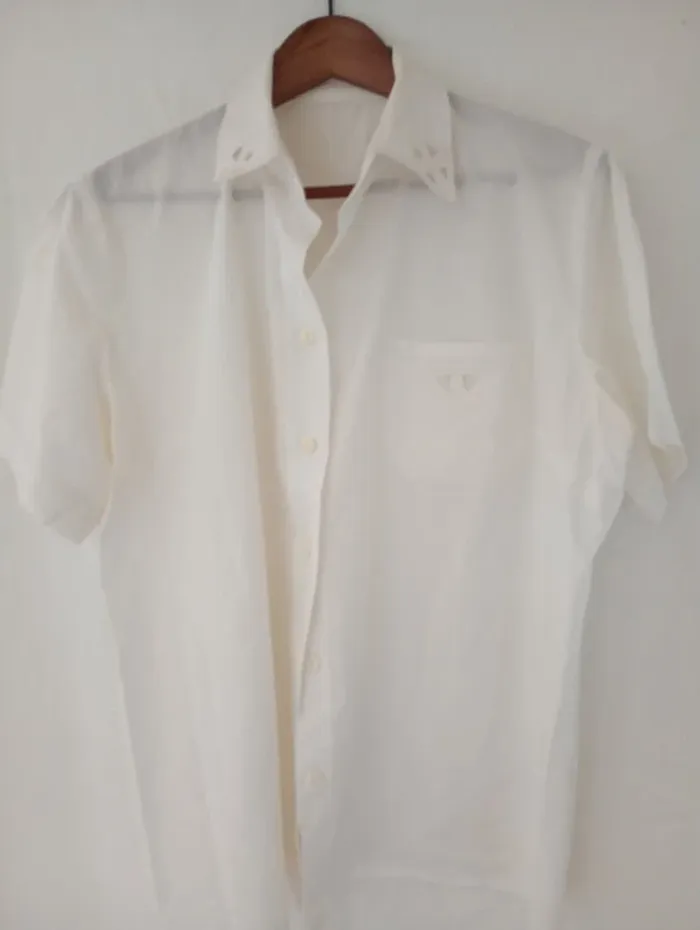 Chemisette manches courtes 46 Coton Blanc