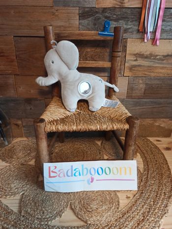 Peluche éléphant mots d'enfants tbe