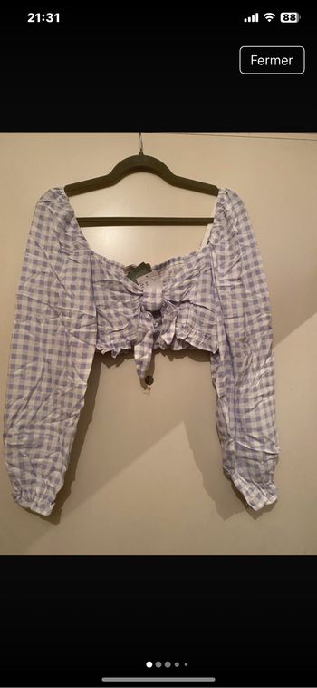 Crop top manches longue taille XL neuf