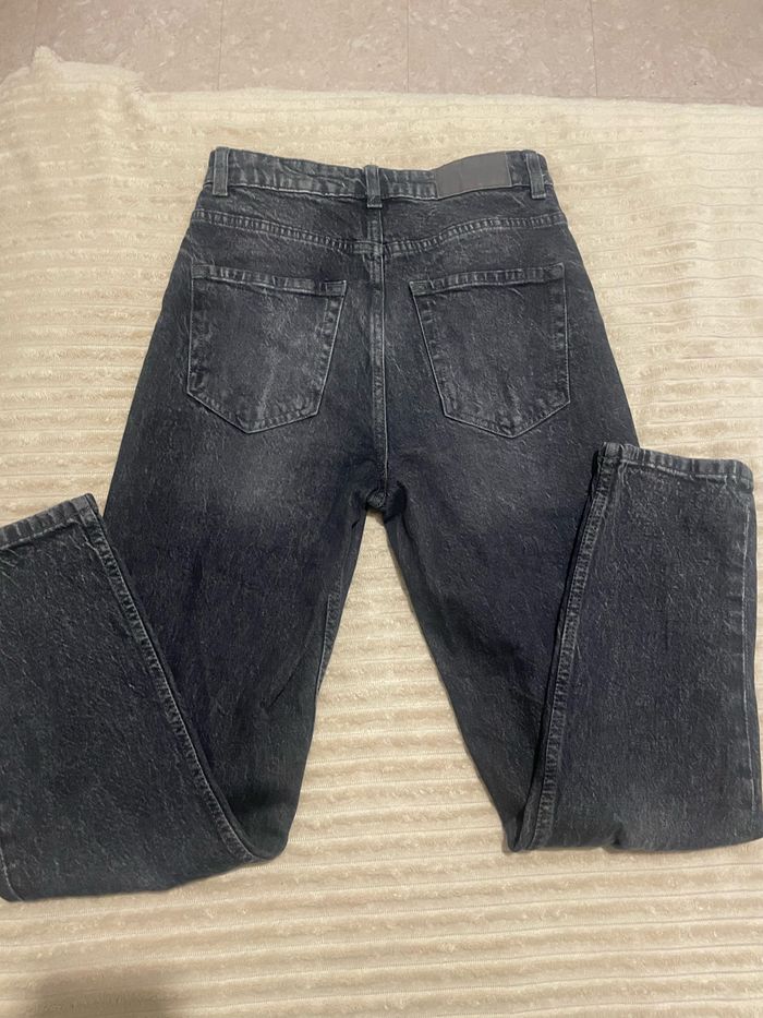 jean mom gris foncée zara taille 36 - photo numéro 3