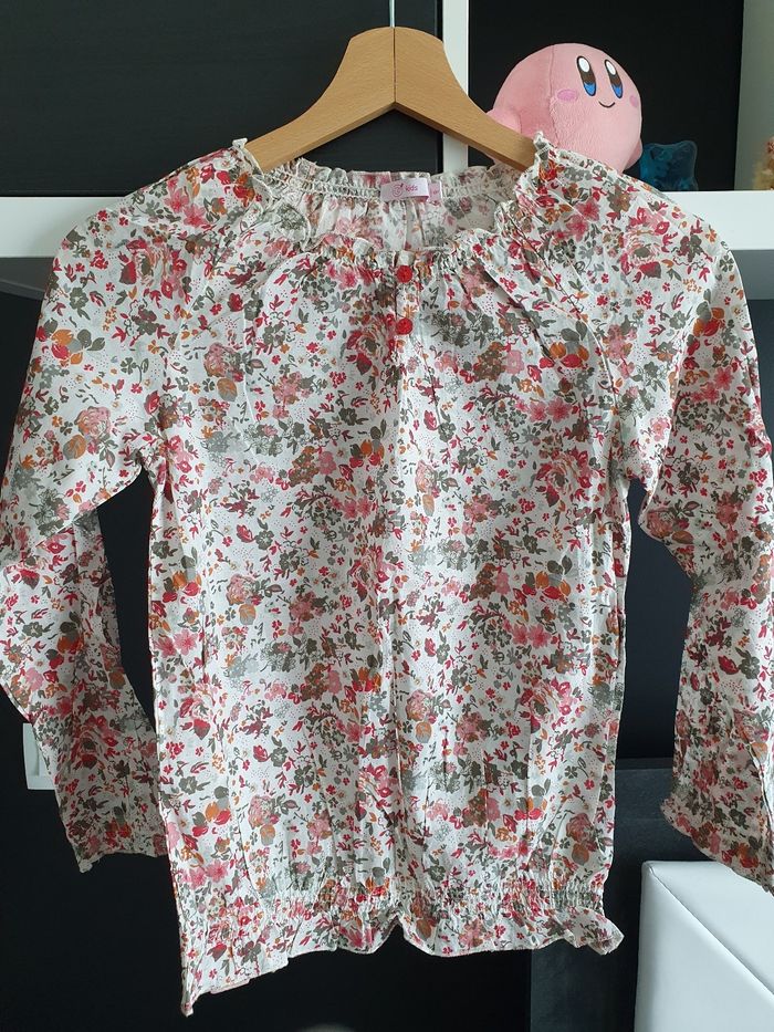 T-shirt manches longues fleuris léger été