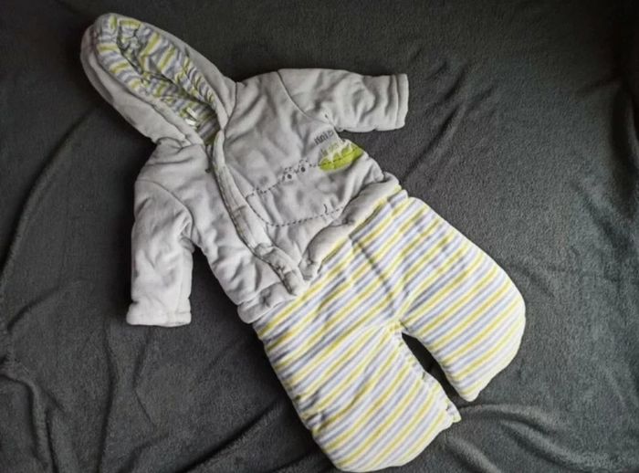 Manteau veste combinaison orchestra avec gants coordonnés