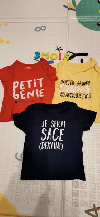 Lot 3 tee shirt manches courtes
