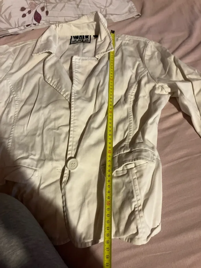 Veste blanche style blazer @ - photo numéro 7