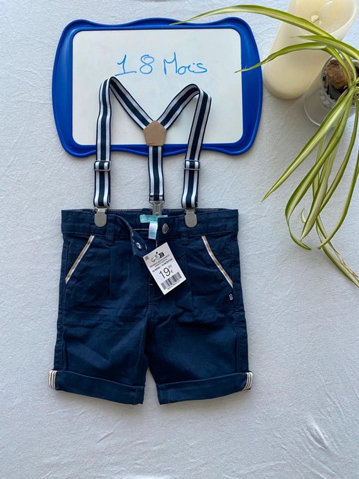 Lot 1 short neuf ajustable à la taille et 2 shorts TBE - Obaïbi, ZARA et autre - 18 mois - photo numéro 2
