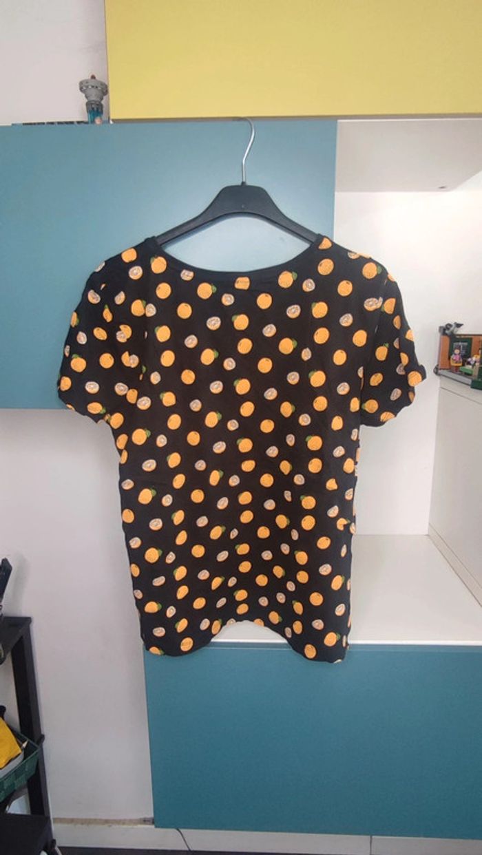 T-shirt Primark à motifs oranges, Taille 40/42 - photo numéro 2