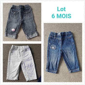 Lot de 3 jeans fille - 6 mois