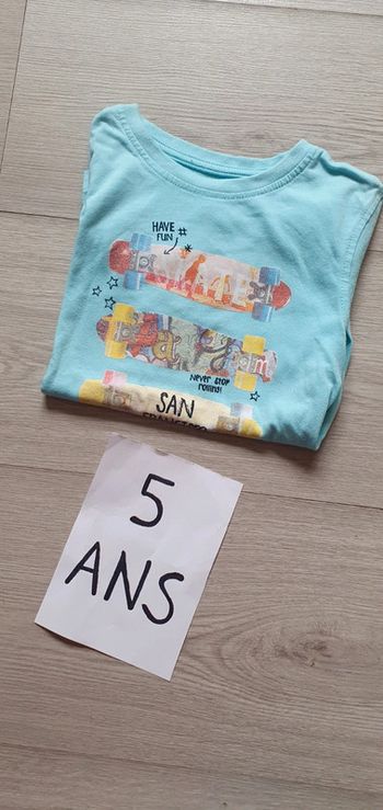 Maillot t-shirt manches courtes 5ans garçon