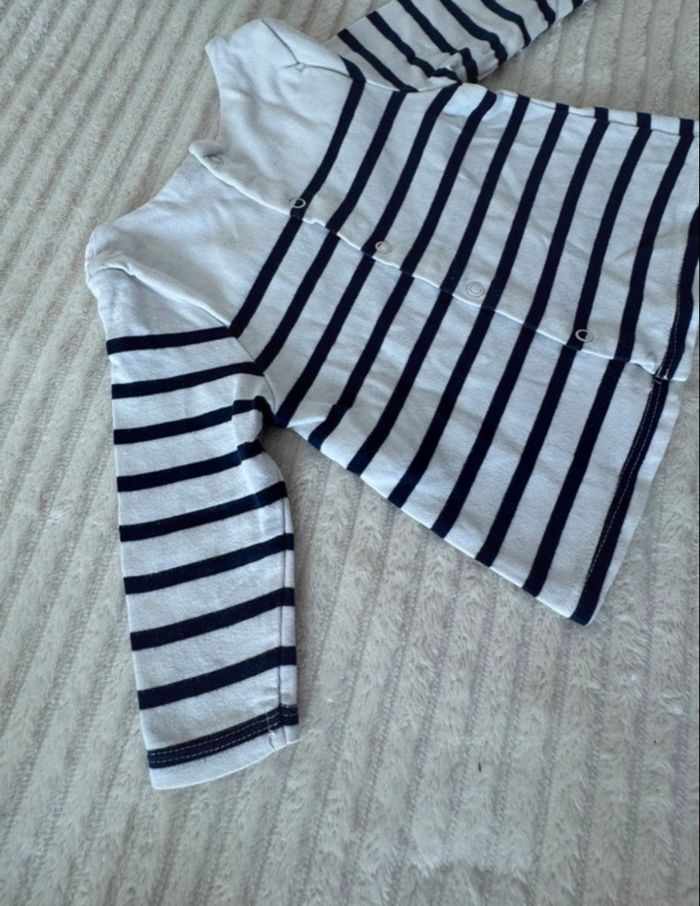 Pull Marinière  - fille - Obaïbi - 6 mois - super bon état - photo numéro 3