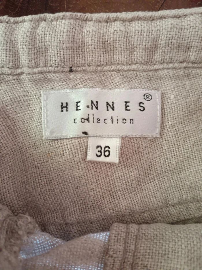 Short beige large en lin - photo numéro 8