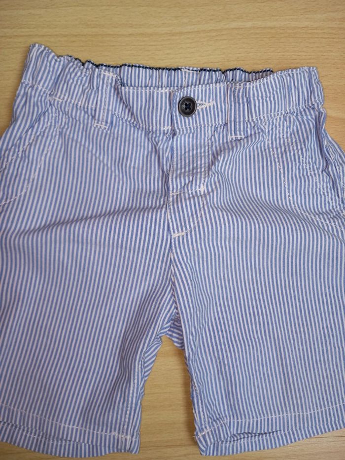 Short à rayures élégant idéal cérémonie H&M excellent état 12/18 mois - photo numéro 2