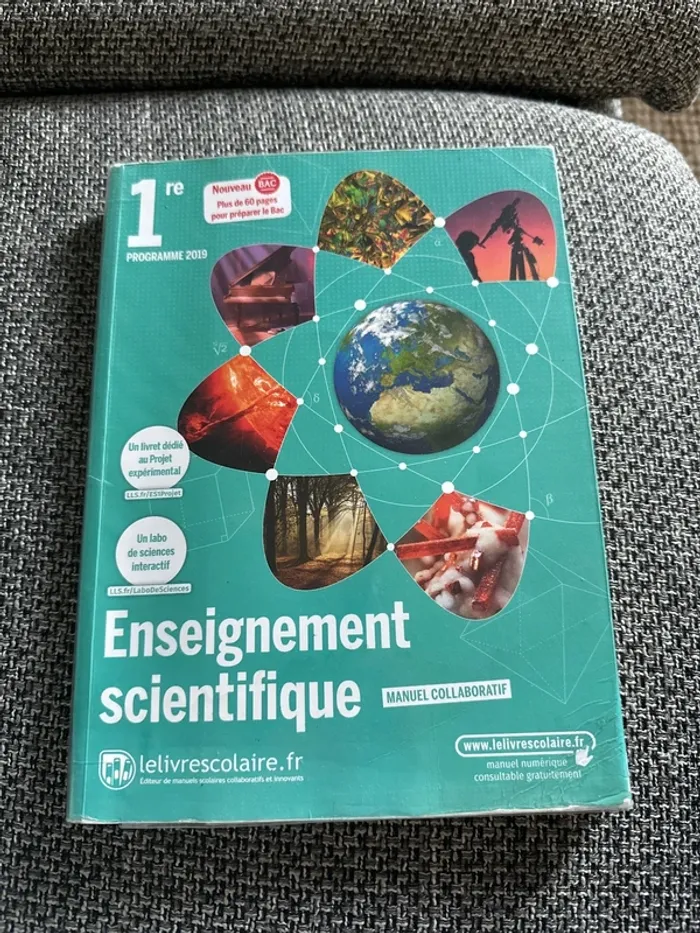 Manuel d’Enseignement scientifique 1re – très bon état – lycée Albert Sorel - photo numéro 2