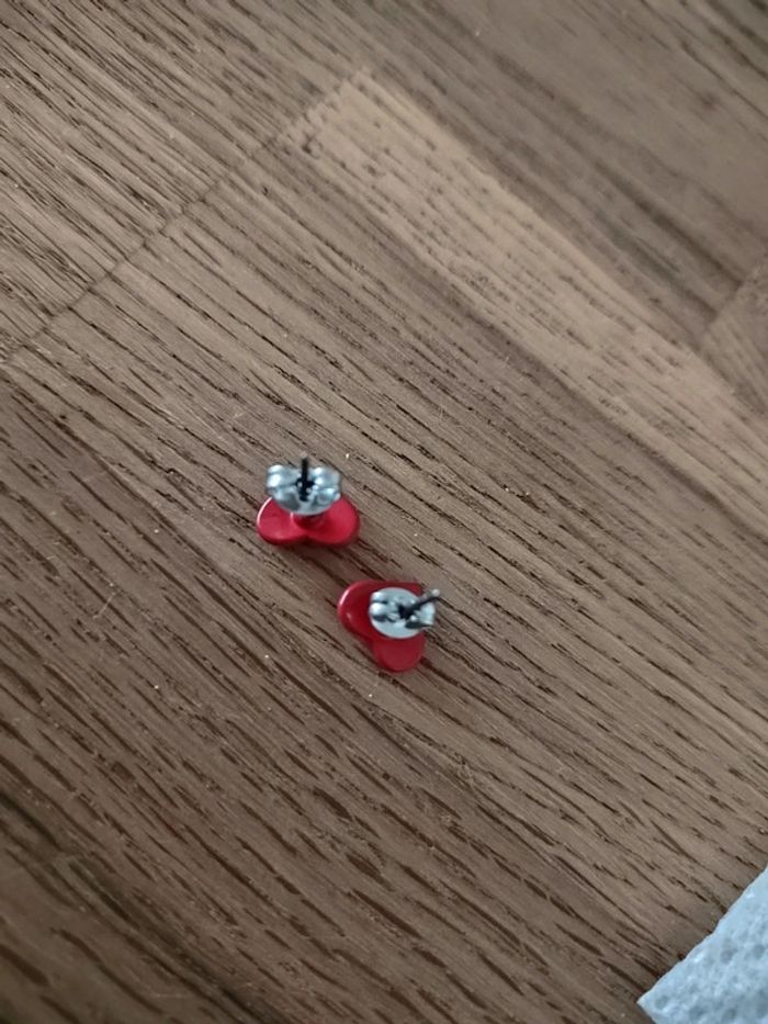 Boucles d'oreilles coeur - photo numéro 2