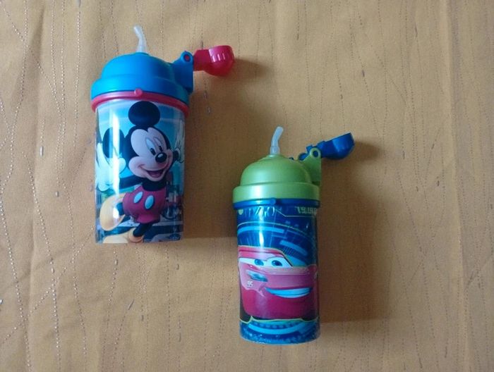Lot de 2 gourdes Disney Mickey & Cars pour petit garçon - photo numéro 2