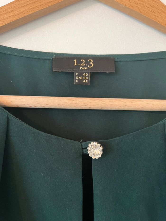 Haut vert foncé satiné Maison 123 taille 40 - photo numéro 2