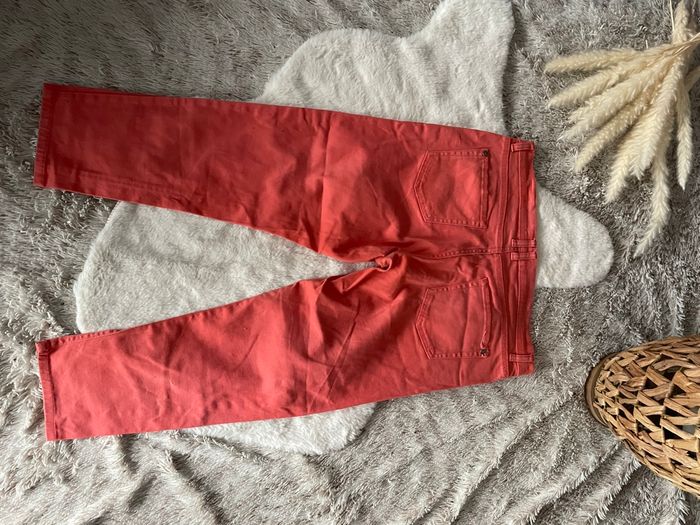 🌸manifique Pantacourt en jeans corail taille 42 via 28🌸 - photo numéro 2