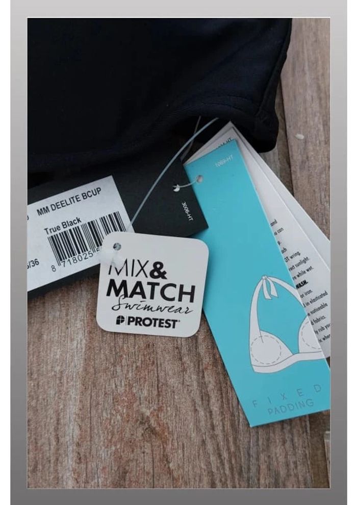 Haut de maillot de bain noir bandeau MM deelite BCUP mix and match Taille S Protest - photo numéro 3