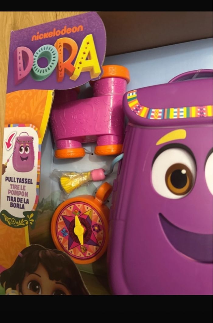 Lot poupée poupon dora + sac à dos - photo numéro 3